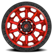 Fuel Covert 17x9 +1 8x170mm 125.12mm Candy Red Black Bead Ring