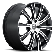 Konig Crown 16x7.5 +40 5x110mm 73.1mm Gloss Black Machined Face