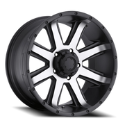 Ultra Crusher 195 17x8 +10 5x135mm 87mm Satin Black Diamond Cut Face-Satin Clear Coat