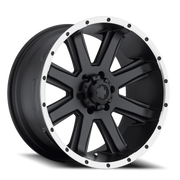 Ultra Crusher 195 16x8 +15 6x114.3mm 71.8mm Satin Black Diamond Cut Lip-Satin Clear Coat