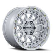 KMC Crux 17x8.5 +0 5x127mm 71.5mm Gloss Silver Machined Face