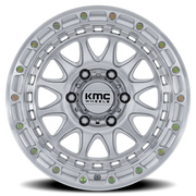 KMC Crux 17x8.5 +0 5x127mm 71.5mm Gloss Silver Machined Face