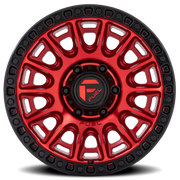 Fuel Cycle 17x9 -12 6x139.7mm 106.1mm Candy Red Black Ring