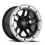 Defiant DF01 17x8 +12 5x127mm 71.5mm Gloss Black Milled Ring