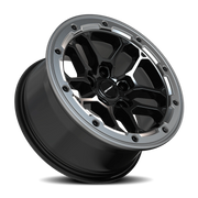 Defiant DF01 17x8 +12 5x127mm 71.5mm Gloss Black Milled Ring
