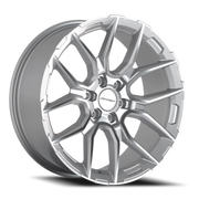 Defiant DF18B 20x9 +18 6x139.7mm 77.8mm Gloss Silver Machined