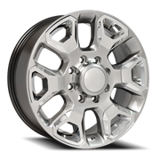 OE Wheels DG66 20x8 +55 8x165.1mm 121.3mm Hyper Silver Chrome