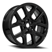 OE Wheels DG86 22x9 +19 6x139.7mm 77.8mm Gloss Black