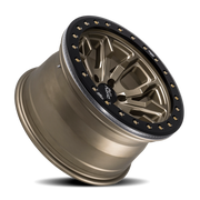 Dirty Life Race Wheels DT-1 9303 17x9 -12 5x127mm 78.1mm Satin Matte Gold Simulated Beadlock Ring