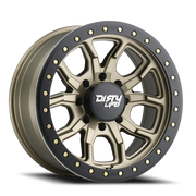 Dirty Life Race Wheels DT-1 9303 20x9 +0 8x165.1mm 130.8mm Satin Matte Gold Simulated Beadlock Ring