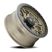 Dirty Life Race Wheels DT-1 9303 20x9 +0 8x170mm 130.8mm Satin Matte Gold Simulated Beadlock Ring