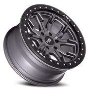 Dirty Life Race Wheels DT-1 9303 17x9 -12 6x139.7mm 106mm Matte Gunmetal Black Beadlock