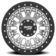 Dirty Life Race Wheels DT-3 9317 17x9 -12 6x139.7mm 106mm Machined Silver