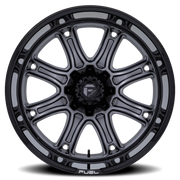 Fuel Darkstar 22x10 -18 5x114.3mm 78.1mm Matte Gunmetal Black Lip