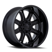 Fuel Darkstar 22x9 +1 5x114.3mm 78.1mm Matte Black Gloss Black Lip