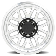 Black Rhino Delta 20x9.5 -18 8x170mm 125.1mm Gloss Silver Mirror Face-Mirror Lip