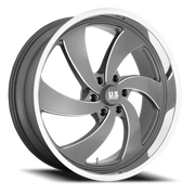 US Mags Desperado 6 24x10 +25 6x135mm 87.1mm Anthracite Milled-Diamond Cut Lip