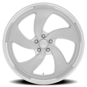 US Mags Desperado 5 20x9.5 +1 5x120.65mm 72.56mm Brushed Silver Milled-Diamond Cut Lip