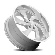 US Mags Desperado 6 20x9.5 +1 6x139.7mm 90.7mm Brushed Silver Milled-Diamond Cut Lip