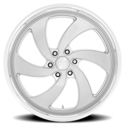 US Mags Desperado 6 24x10 +25 6x139.7mm 78.1mm Brushed Silver Milled-Diamond Cut Lip