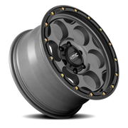KMC Dirty Harry 17x8.5 +0 8x170mm 125.1mm Satin Gray Black Lip
