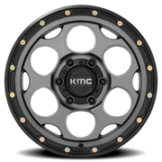 KMC Dirty Harry 17x8.5 +0 8x170mm 125.1mm Satin Gray Black Lip
