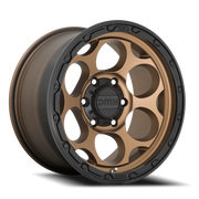 KMC Dirty Harry 18x8.5 +18 5x127mm 71.5mm Matte Bronze Black Lip