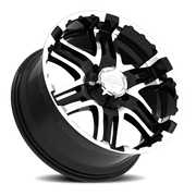 Gear Off Road Doublepump 16x8 +0 8x165.1mm 130.18mm Mirror Machined Face Gloss Black Accents