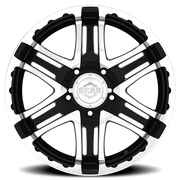 Gear Off Road Doublepump 16x8 +0 8x165.1mm 130.18mm Mirror Machined Face Gloss Black Accents