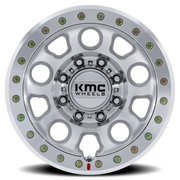 KMC E25 Beadlock 17x9 -38 8x165.1mm 125.1mm Machined Silver