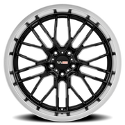 Cray Eagle 19x10.5 +69 5x120.65mm 70mm Gloss Black Mirror Cut Lip