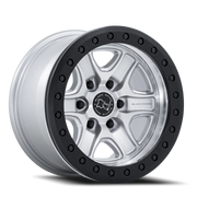 Black Rhino Echo Trail Lock Beadlock 18x9 +12 6x139.7mm 106.1mm Hyper Silver Machined Face