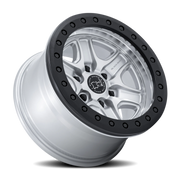 Black Rhino Echo Trail Lock Beadlock 17x8.5 +25 6x139.7mm 106.1mm Hyper Silver Machined Face