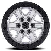 Black Rhino Echo Trail Lock Beadlock 18x9 +12 6x139.7mm 106.1mm Hyper Silver Machined Face