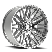 Gear Off Road Edge 22x10 -19 8x165.1mm 125.2mm Brushed Silver