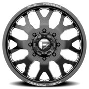 Fuel FF19D Dually 20x8.25 +105 8x200mm 142.2mm Gloss Black Milled