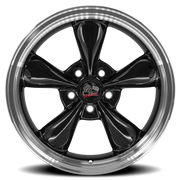 OE Wheels FR01 17x10.5 +27 5x114.3mm 70.6mm Black Machined Lip