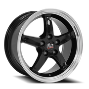 OE Wheels FR04B 17x9 +24 5x114.3mm 70.6mm Black Machined Lip