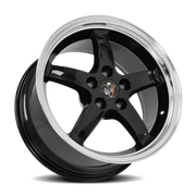 OE Wheels FR04B 17x9 +24 5x114.3mm 70.6mm Black Machined Lip