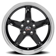 OE Wheels FR04B 17x9 +24 5x114.3mm 70.6mm Black Machined Lip