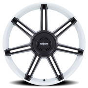 Rotiform FRA 22x10 +56 5x130mm 71.5mm Gloss White Matte Black Spokes