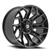 Gear Off Road Flair 20x10 -19 6x135mm 106.2mm Gloss Black Milled