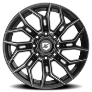 Gear Off Road Flair 20x9 +0 8x180mm 124.3mm Gloss Black Milled