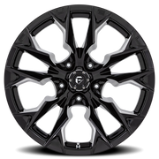 Fuel Flame 5 20x9 +1 5x139.7mm 78.1mm Gloss Black Milled