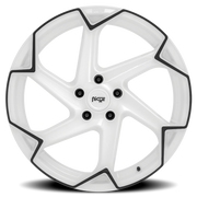 Niche Flash 20x9 +27 5x112mm 66.5mm Gloss White Black