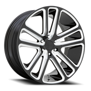 DUB Flex 22x9.5 +20 5x115mm 71.5mm Gloss Black Milled