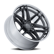 Fuel Flight 20x10 6x135mm 87.1mm Gloss Gunmetal Chrome Lip