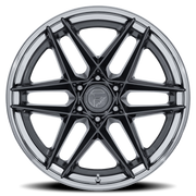 Fuel Flight 20x10 6x135mm 87.1mm Gloss Gunmetal Chrome Lip