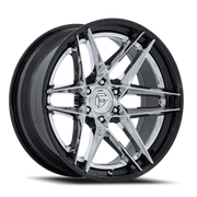 Fuel Flight 20x9 +1 6x135mm 87.1mm Chrome Gloss Black Lip