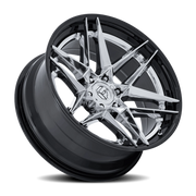 Fuel Flight 20x9 +1 6x135mm 87.1mm Chrome Gloss Black Lip